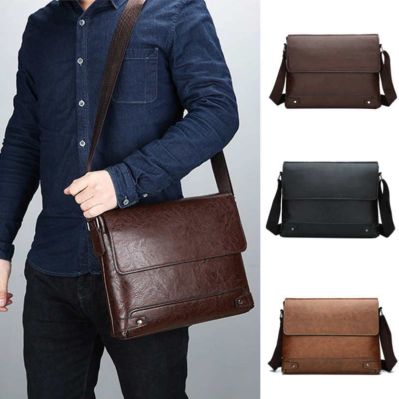 Leather Work Bag Laptop - Briefcase For Men PU Leather Tote