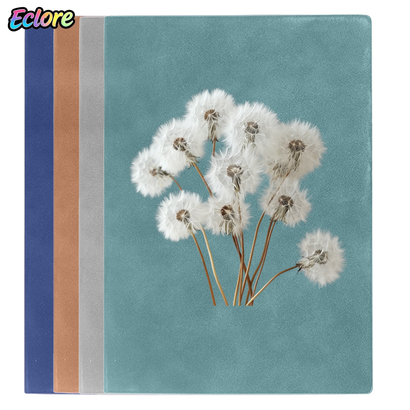 Leatherwork Journal - Vintage Leather Journal with Dandelion Floral
