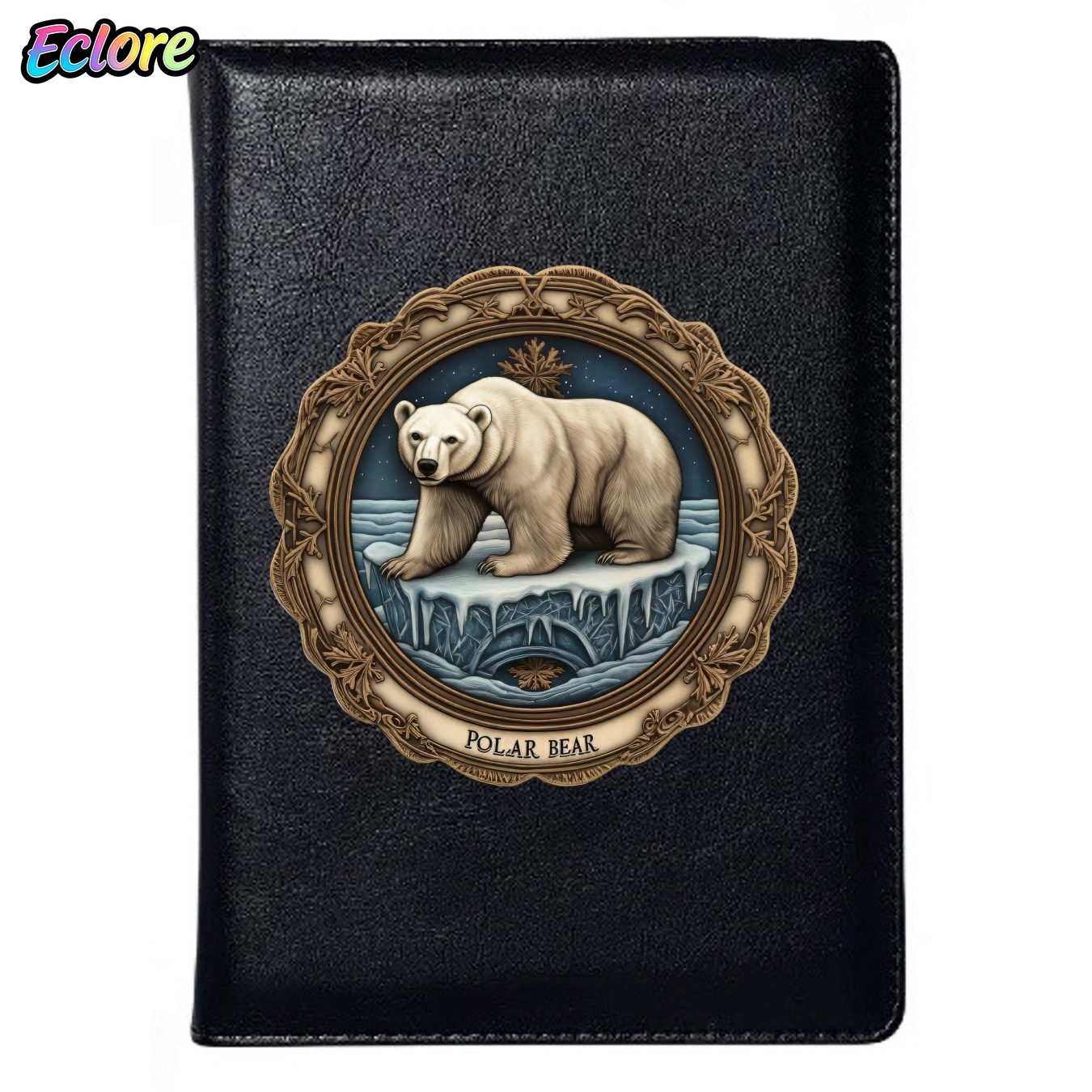 Leather Work Diary Covers - Vintage Embossed Bear A5 Leather Notebook