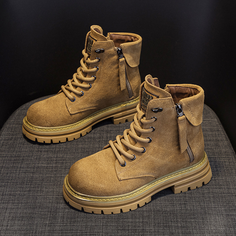 Leather Work Youtube - 2025 frosted leather short boots women's