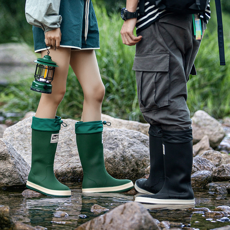 Leather Work Youtube - Outdoor Cycling Rain Boots Fashion Mid-tube