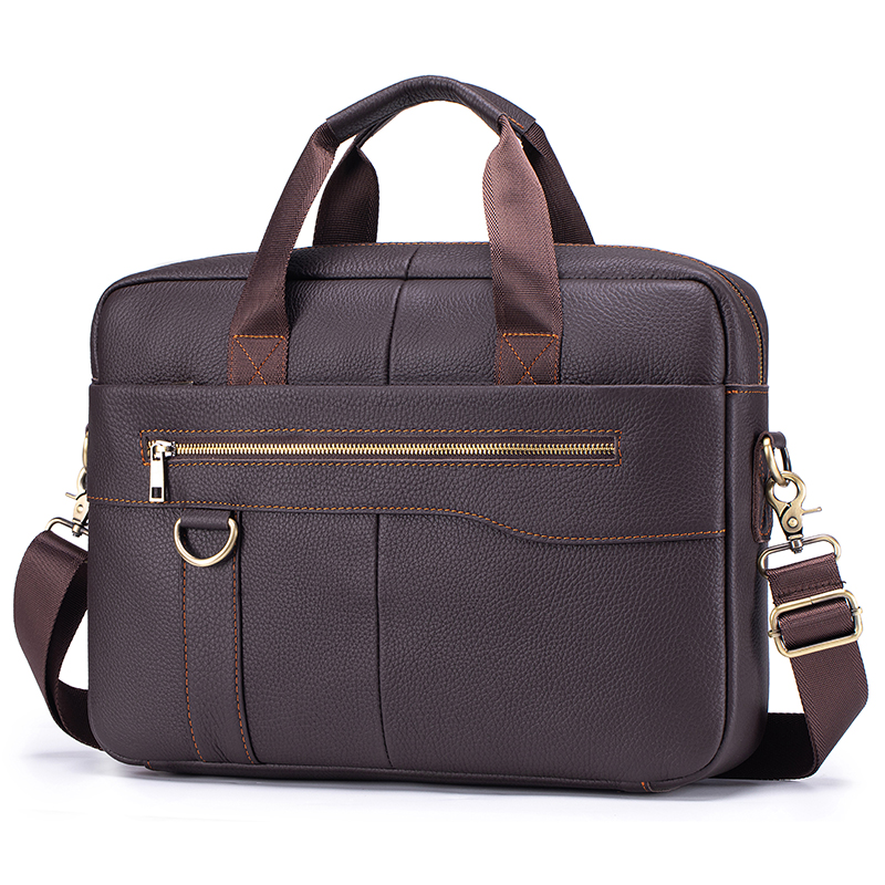 Leather Work Bag Laptop - Men's Vintage Genuine Leather Briefcase Large