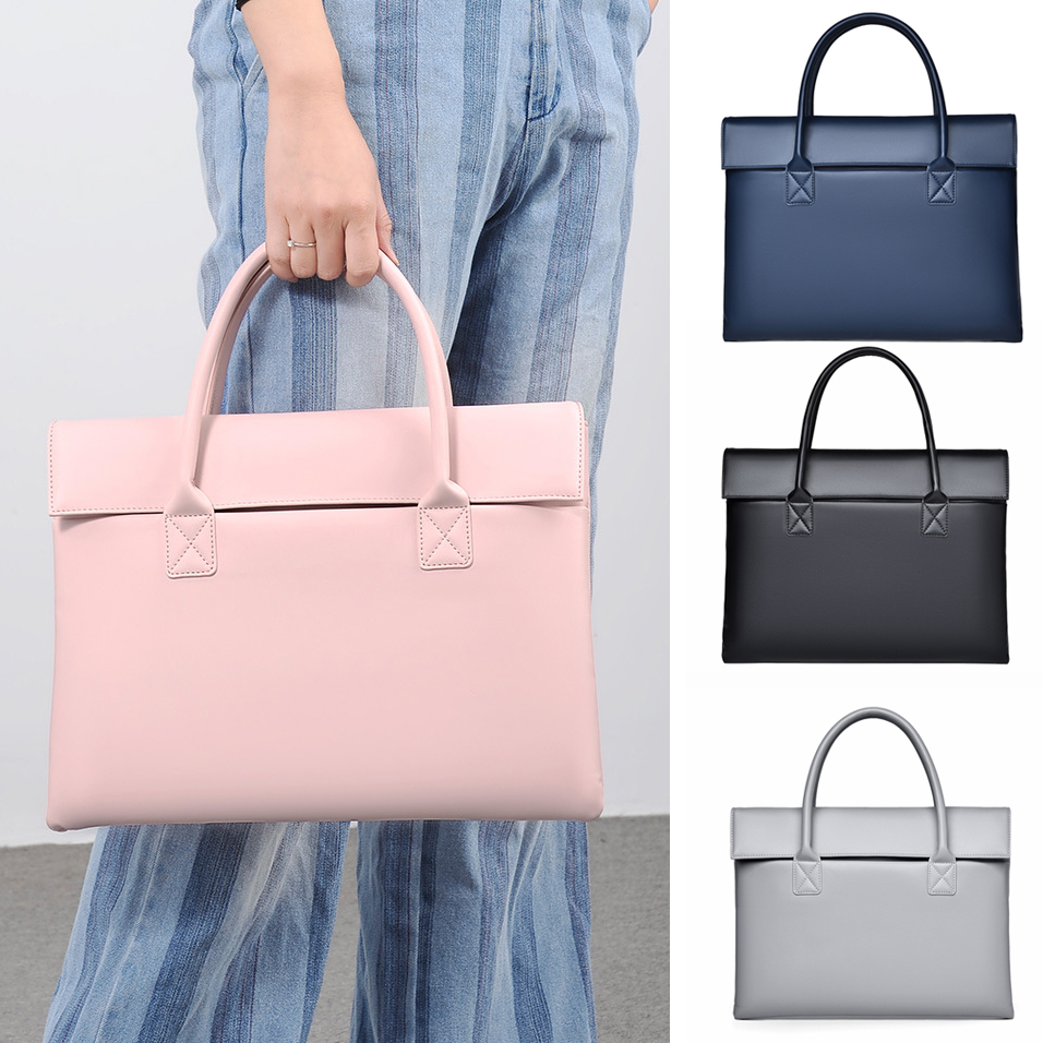 Leather Work Bag Laptop - Briefcase Women Executive PU Leather Handbag