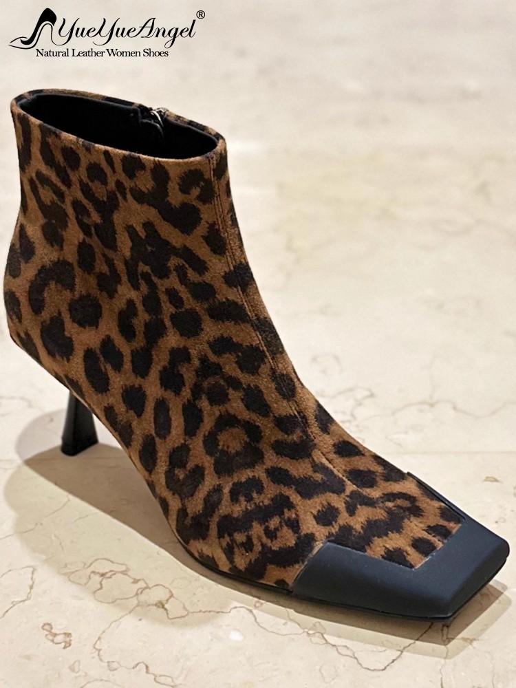 Leather Work For Kids - Fashion Women Square Toe Thin Heels