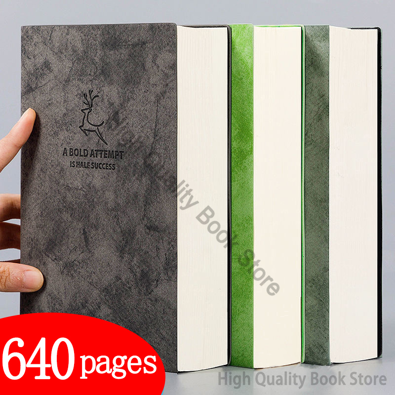 Leatherwork Journal - Super Thick Blank Book,80gsm,320sheets Leather Sketchbook