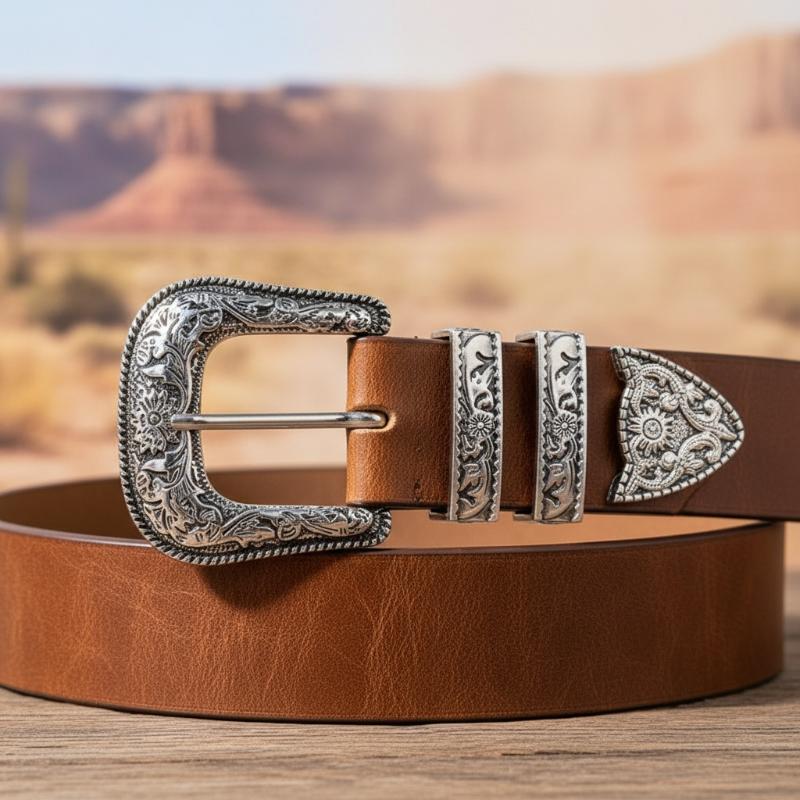 Belt Buckle Blank - Three-Piece Belt Buckle Set Vintage Style