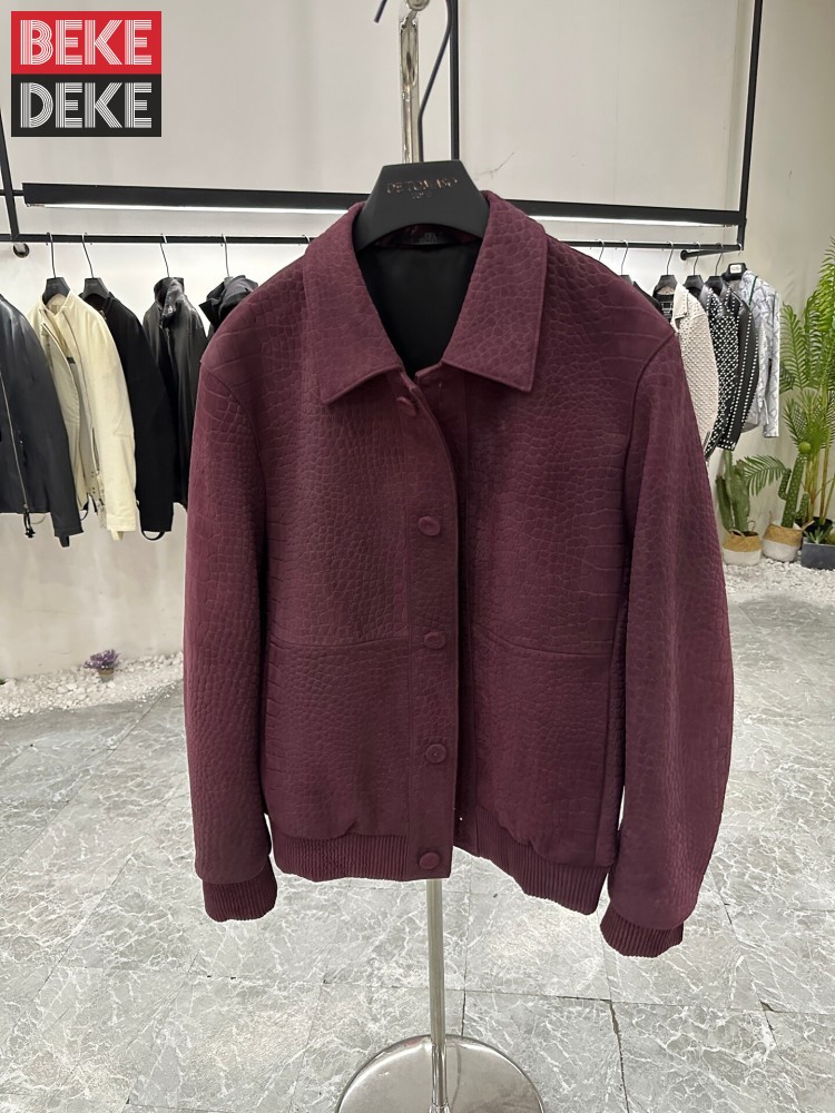 Leatherwork Designs - Autumn Outwear Men Business Work Crocodile