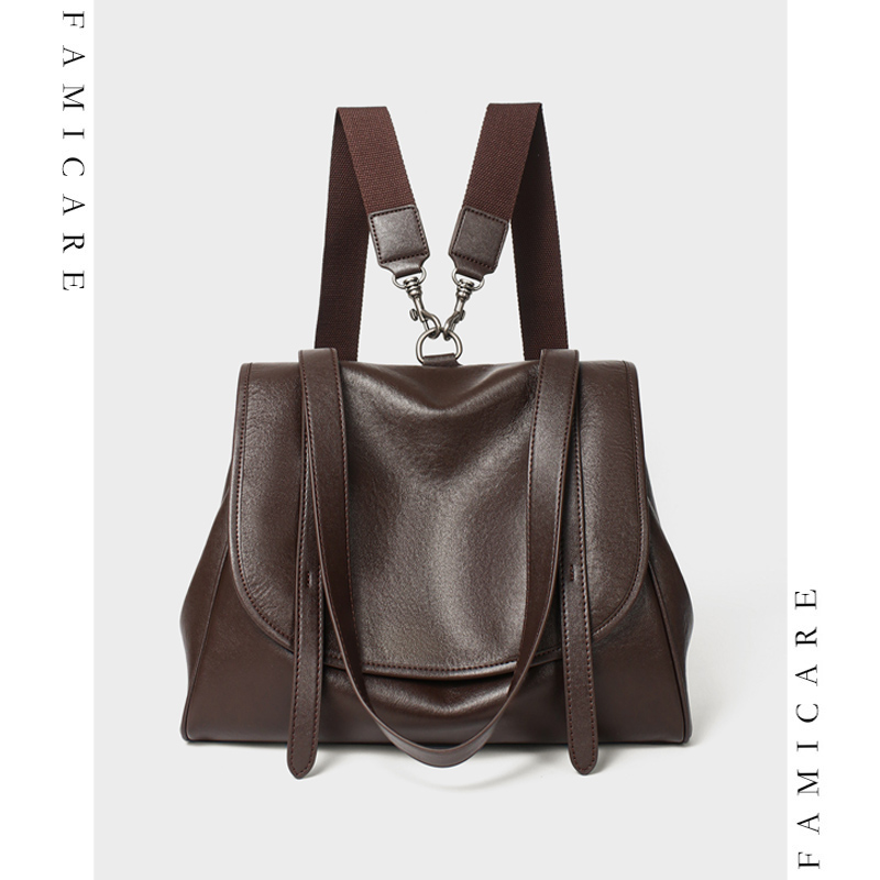 Leather Work Womens Backpack - Female Vintage Soft Split Leather Backpack