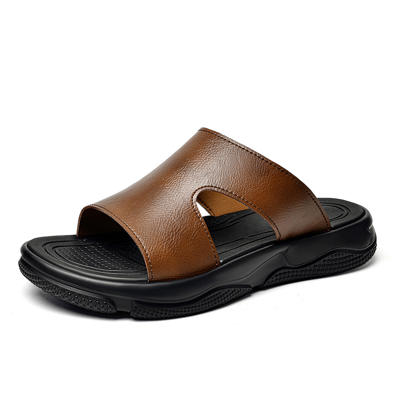 Men's Leather Slide Sandals No - огляд і ціна Leather Work Flats