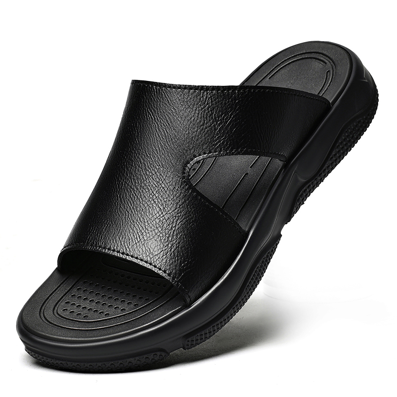 Men's Leather Slide Sandals No - огляд і ціна Leather Work Flats