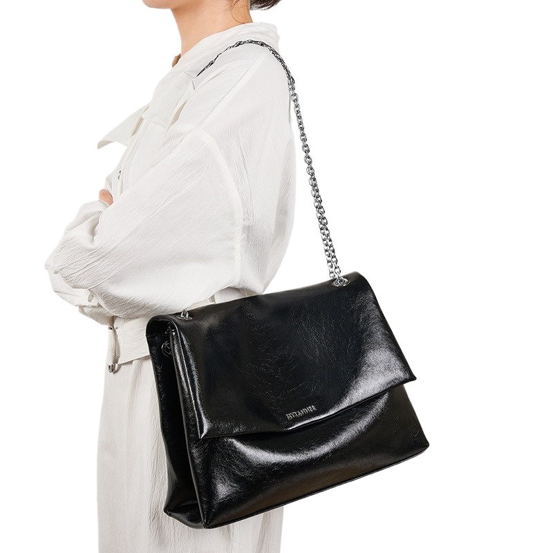 Women's  Chain Tote Bag Genuin - огляд і ціна Leather Work Bag Laptop