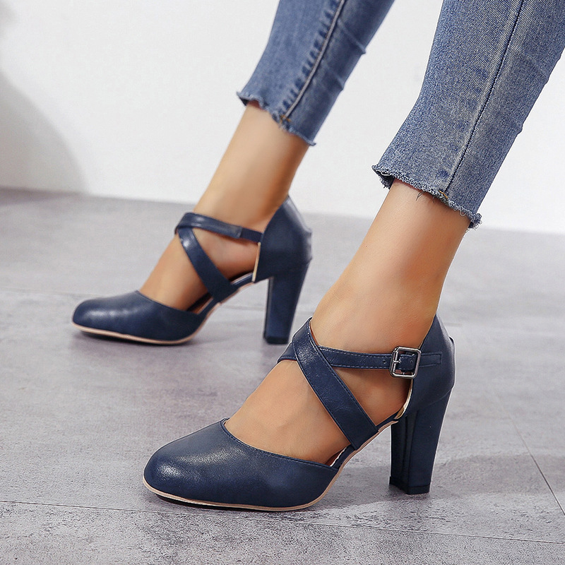 Women High Heels Shoes  Autumn - огляд і ціна Belt Buckle Blank