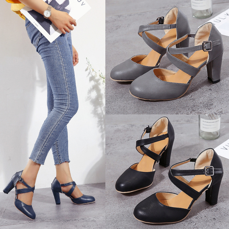 Women High Heels Shoes  Autumn - огляд і ціна Belt Buckle Blank