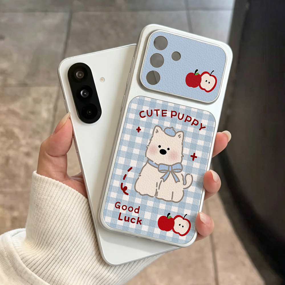 Blue Plaid Puppy Pattern Phone - огляд і ціна Leatherwork Drawing