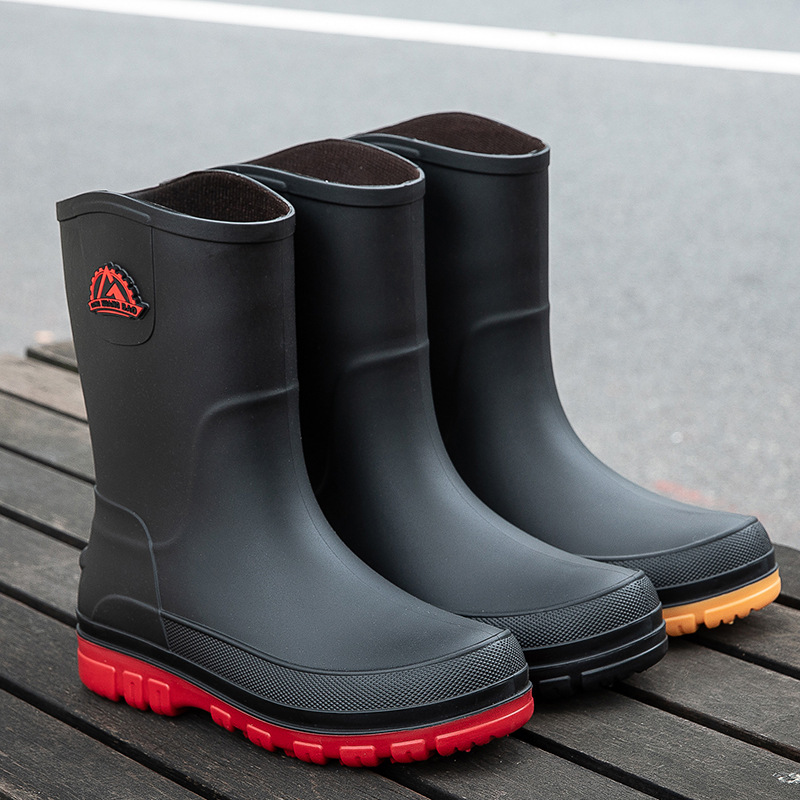 New Fashion Men Rain Boots Pla - огляд і ціна Leather Work Youtube