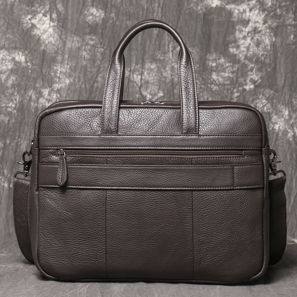 Men's Genuine Leather Briefcas - огляд і ціна Leather Work Bag Laptop