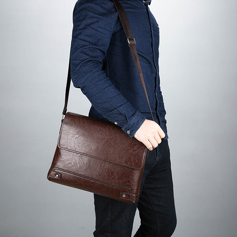 Briefcase For Men PU Leather T - огляд і ціна Leather Work Bag Laptop