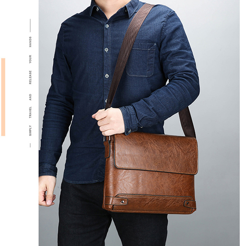Briefcase For Men PU Leather T - огляд і ціна Leather Work Bag Laptop