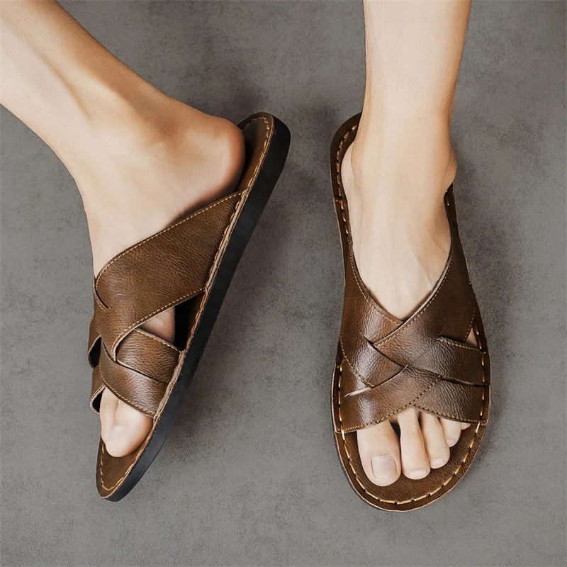Genuine Leather Men Casual San - огляд і ціна Leather Work Flats
