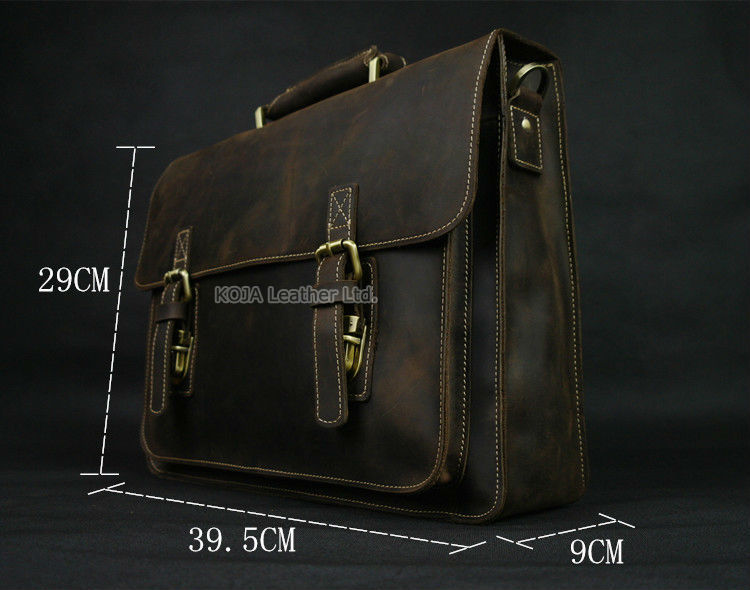 Vintage Crazy Horse Genuine Le - огляд і ціна Leather Work Bag Laptop