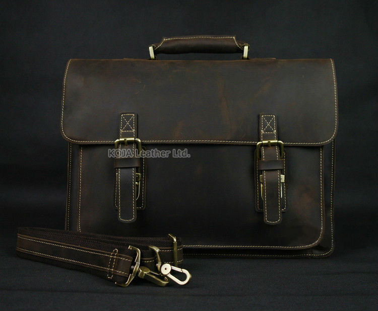 Vintage Crazy Horse Genuine Le - огляд і ціна Leather Work Bag Laptop