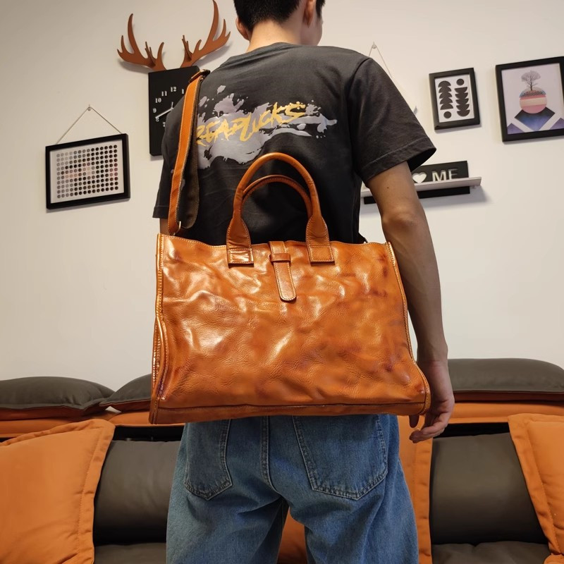 Simple Vintage Genuine Leather - огляд і ціна Leather Work Bag Laptop