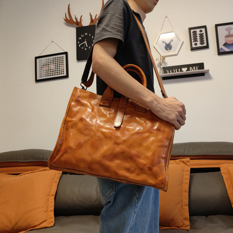 Simple Vintage Genuine Leather - огляд і ціна Leather Work Bag Laptop
