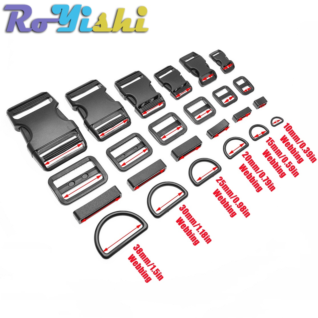 1-10 Set Plastic Side Release  - огляд і ціна Belt Buckle Blank