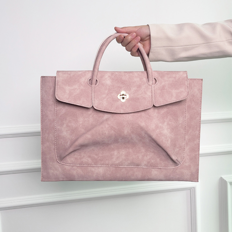 Elegant Pink PU Leather Laptop - огляд і ціна Leather Work Bag Laptop