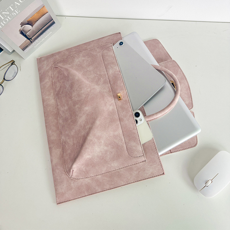 Elegant Pink PU Leather Laptop - огляд і ціна Leather Work Bag Laptop
