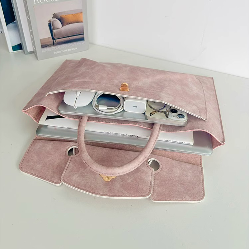 Elegant Pink PU Leather Laptop - огляд і ціна Leather Work Bag Laptop