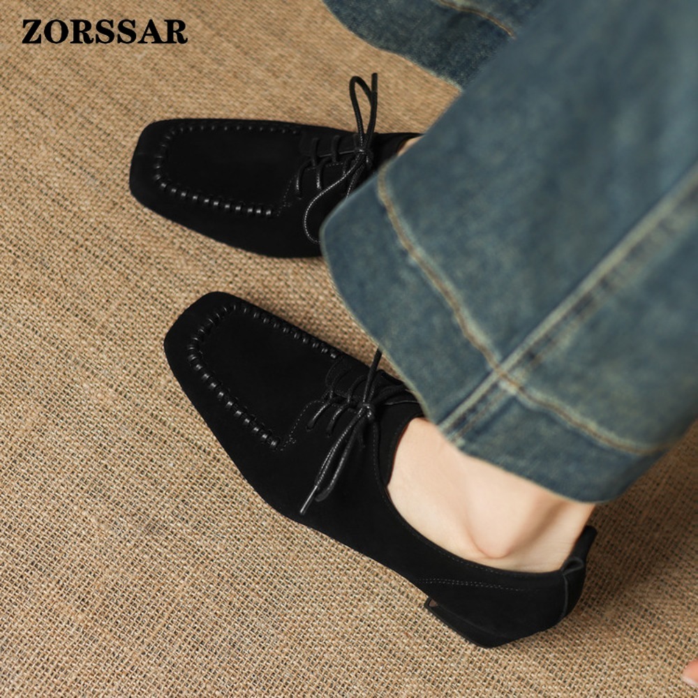 Women's Brown Suede Square Toe - огляд і ціна Leather Work For Kids