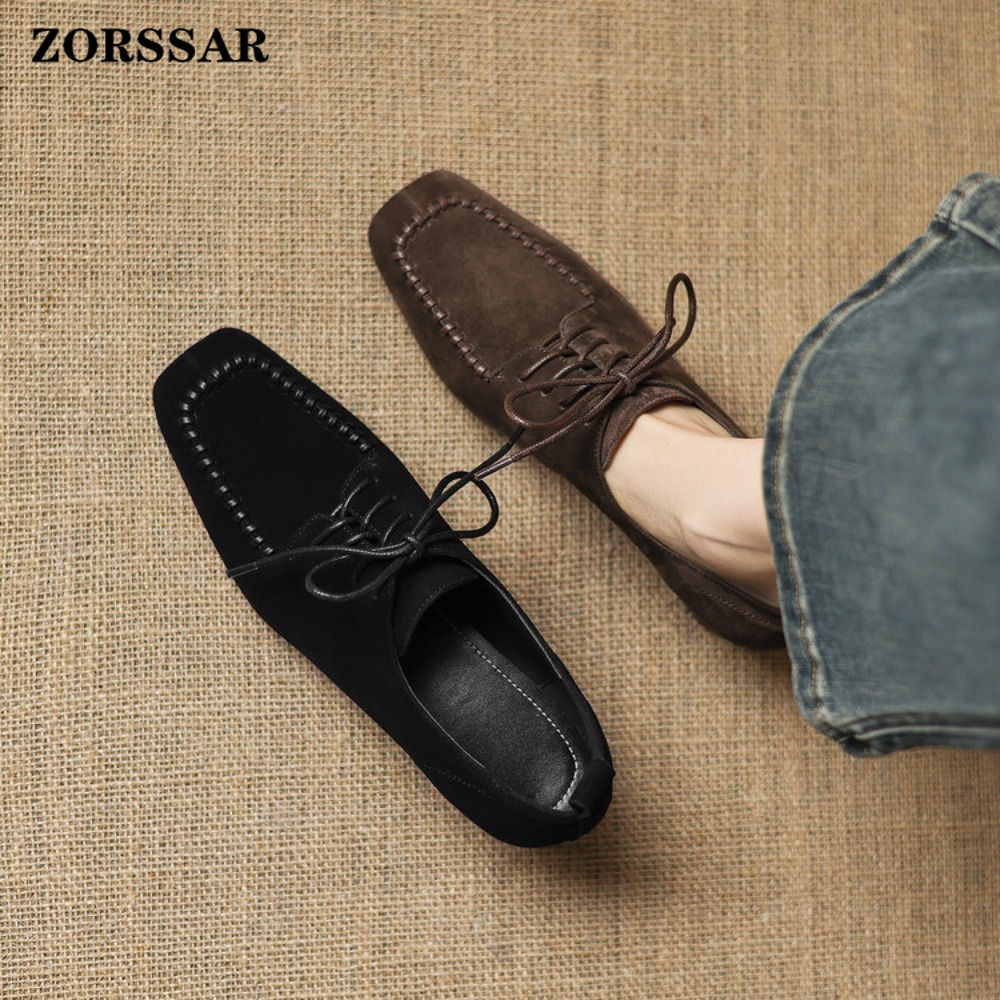 Women's Brown Suede Square Toe - огляд і ціна Leather Work For Kids