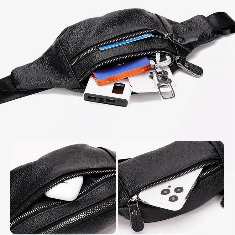 Genuine Leather Men’s Waist Ba - огляд і ціна Leather Work Bag Laptop