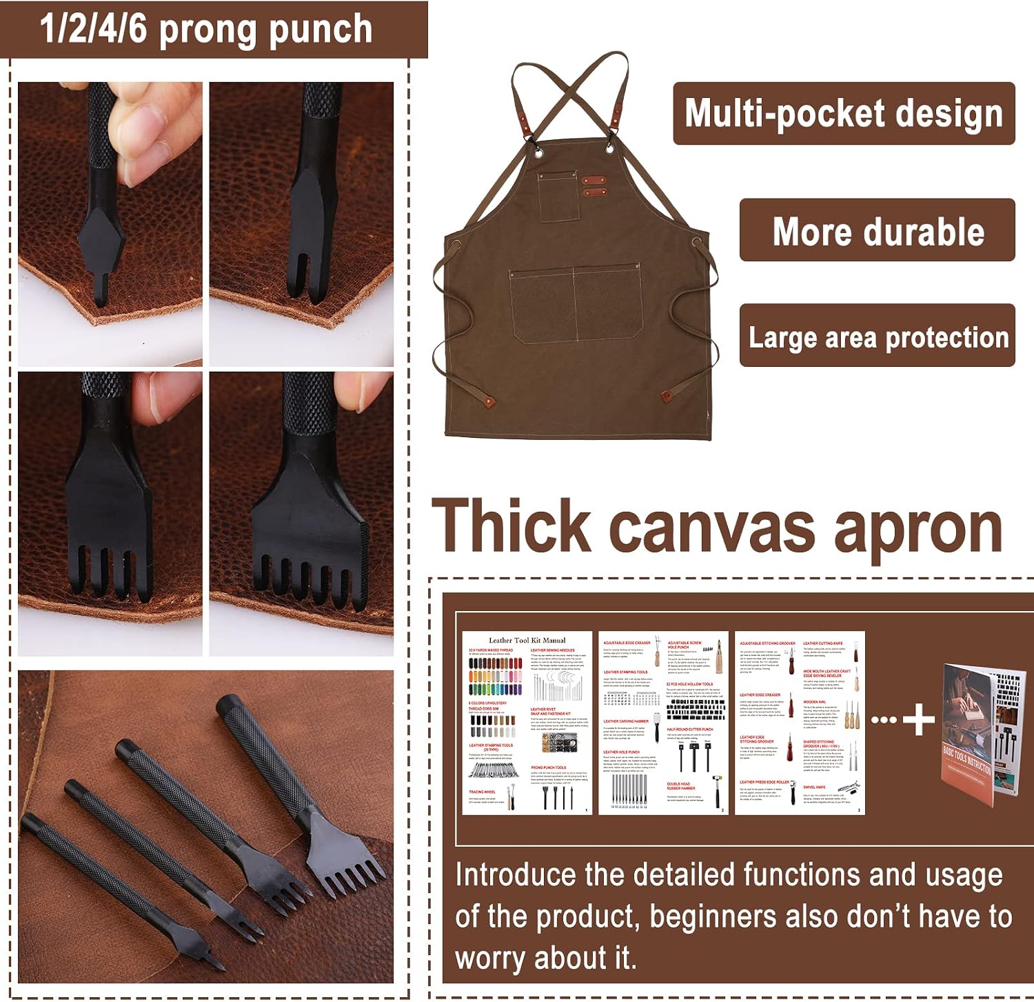 628Pcs Leather Working Tooling - огляд і ціна Leatherwork Beginner Tools