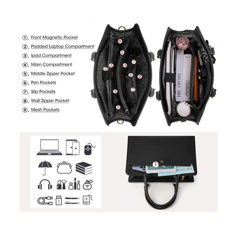 Large Capacity Laptop Bag for  - огляд і ціна Leather Work Bag Laptop