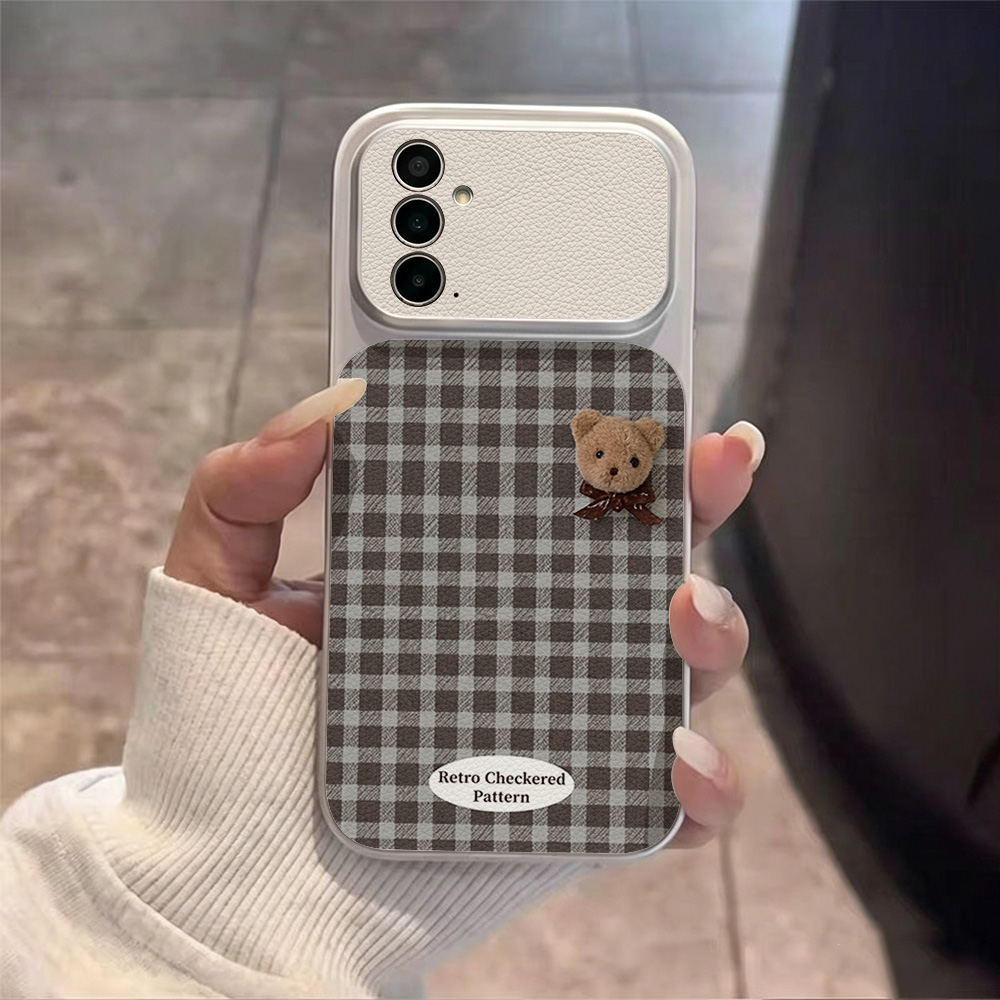 Cute Bear Phone Case For Samsu - огляд і ціна Leatherwork Drawing