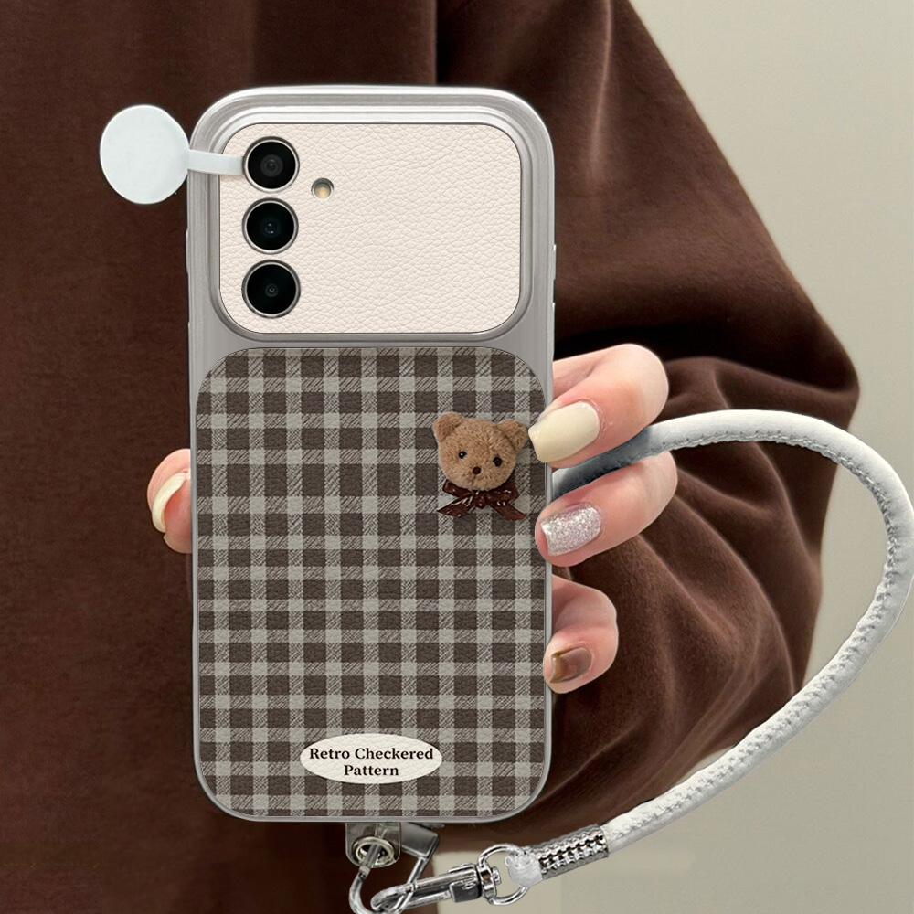 Cute Bear Phone Case For Samsu - огляд і ціна Leatherwork Drawing
