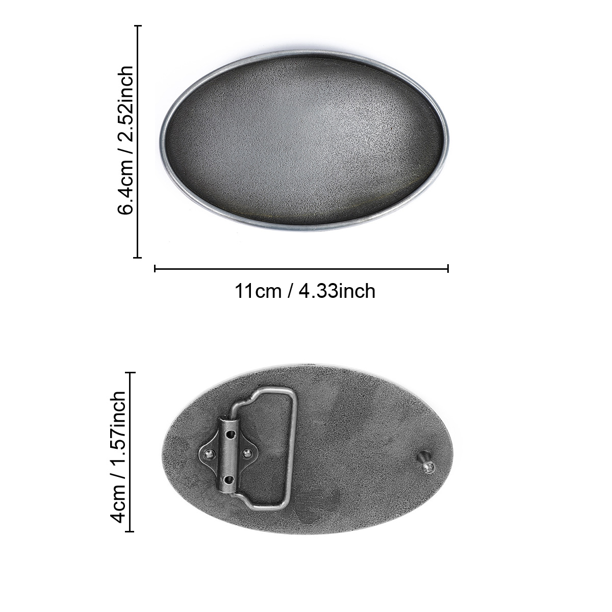 Blank Oval Belt Buckle Matte S - огляд і ціна Belt Buckle Blank