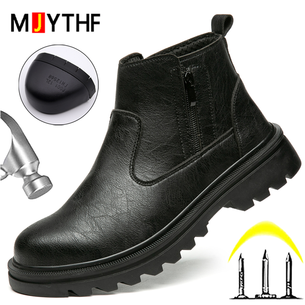 Brown Leather Boots Men Steel  - огляд і ціна Leather Work Flats