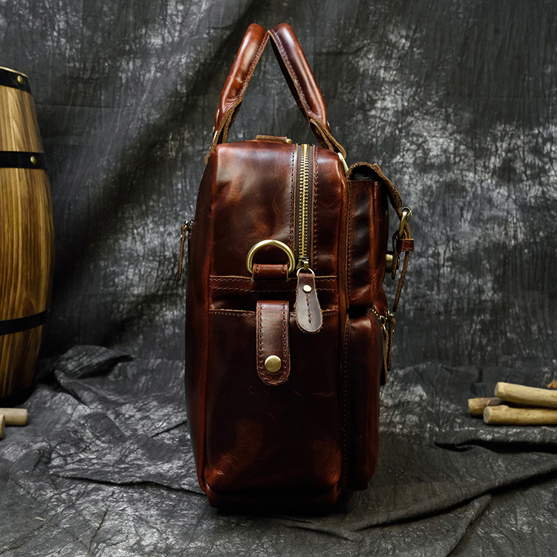 Men's genuine leather briefcas - огляд і ціна Leather Work Bag Laptop