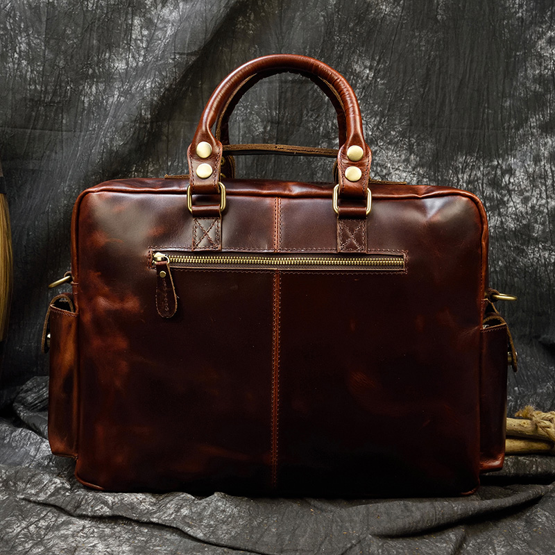 Men's genuine leather briefcas - огляд і ціна Leather Work Bag Laptop