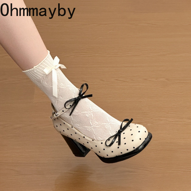 Platform Thick Heel Women Mary - огляд і ціна Belt Buckle Blank