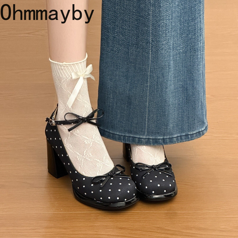 Platform Thick Heel Women Mary - огляд і ціна Belt Buckle Blank