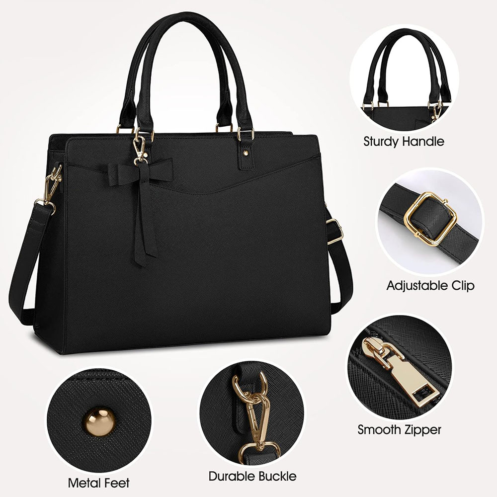 Laptop Bag for Women 15.6 Inch - огляд і ціна Leather Work Bag Laptop