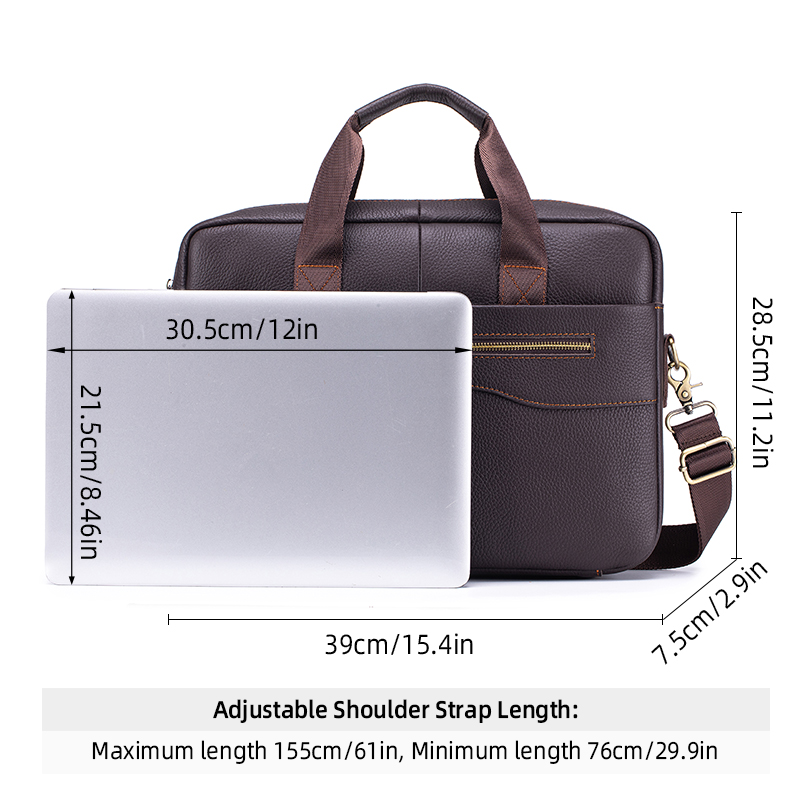 Men's Vintage Genuine Leather  - огляд і ціна Leather Work Bag Laptop