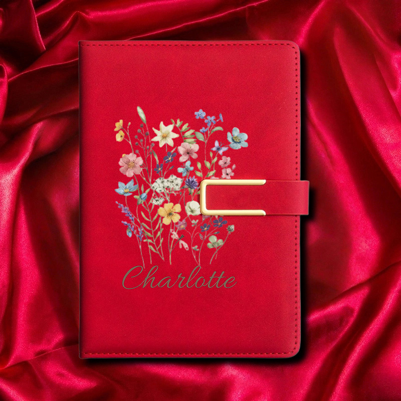 A5 Floral Monogram Custom Name - огляд і ціна Leatherwork Journal