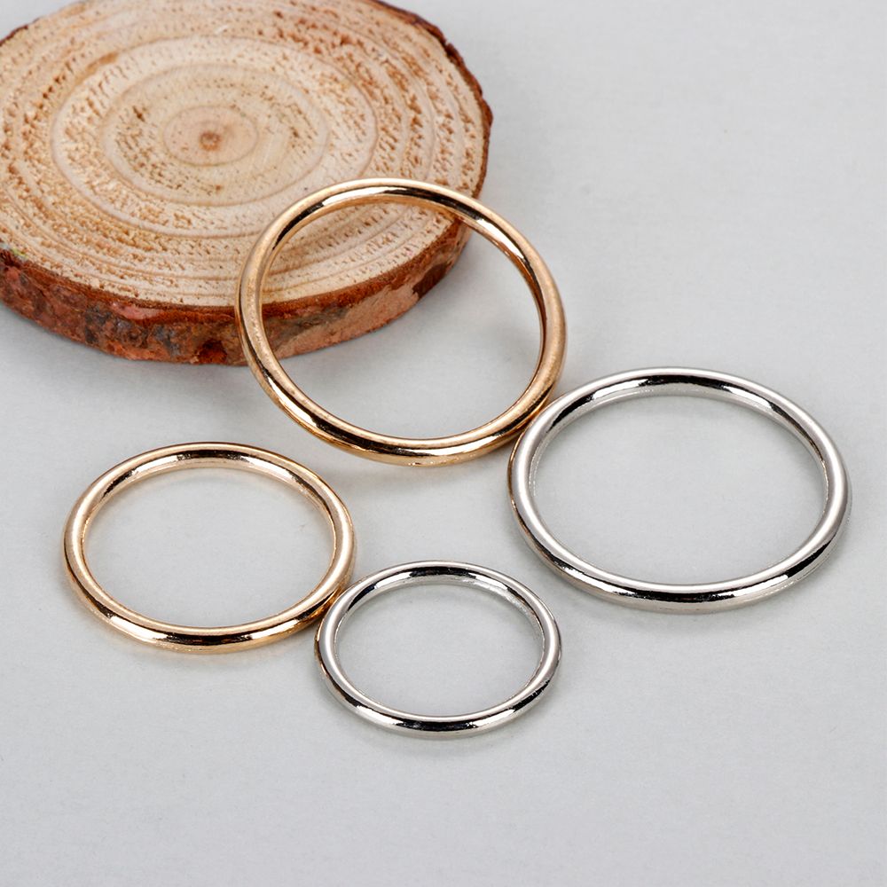 10Pcs Metal O Ring Silver Gold - огляд і ціна Belt Buckle Blank